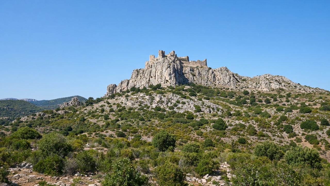 Massif du Montgr&iacute; depuis L'Escala