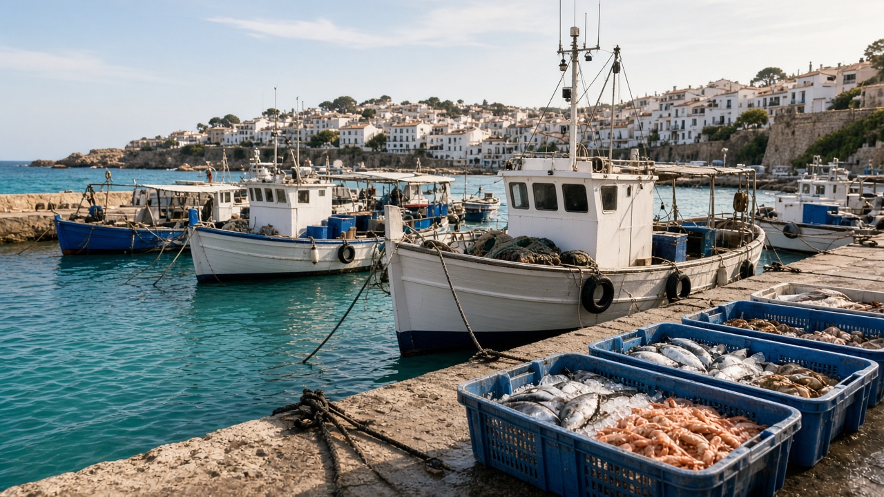 Port et poisson frais &agrave; L'Escala